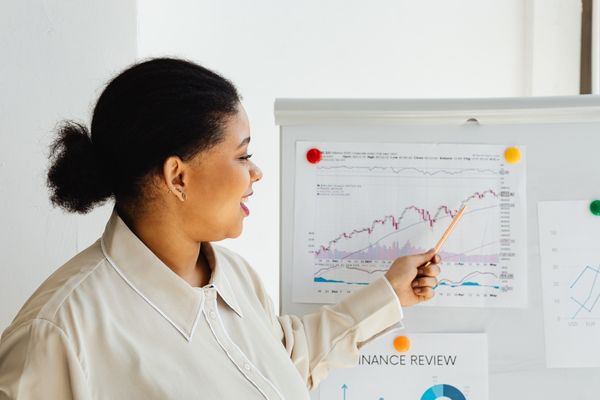 intelligence analyst reviewing data
